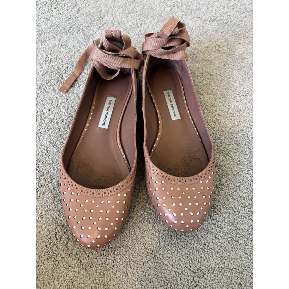 Tabitha Simmons ribbon laser cut  ballet flats, $795 Sz 6/6.5